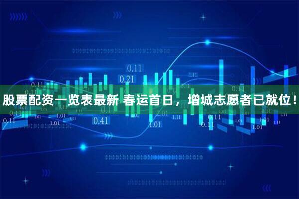 股票配资一览表最新 春运首日，增城志愿者已就位！